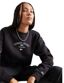 Sudadera Tommy Mujer Negra