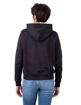 Sudadera Con Capucha Tommy Reg Linear Mujer Negra