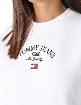 Sudadera Sin Capucha Tommy Mujer Blanco