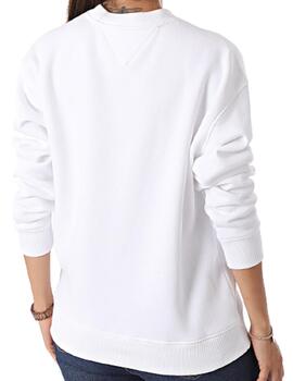 Sudadera Sin Capucha Tommy Mujer Blanco