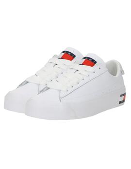 Zapatillas Tommy Vulc Plataform Mujer Blanco