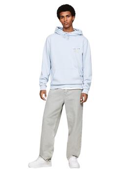 Sudadera Tommy Logo Hombre Azul