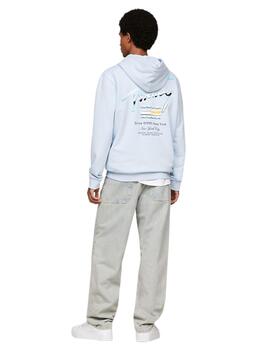 Sudadera Tommy Logo Hombre Azul