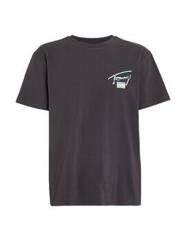 Camiseta Tommy Logo Hombre Gris