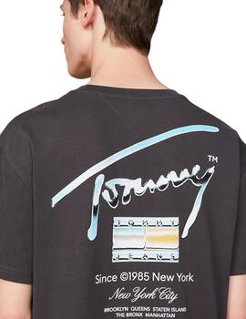 Camiseta Tommy Logo Hombre Gris