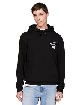 Sudadera Tommy Logo Hombre Negro