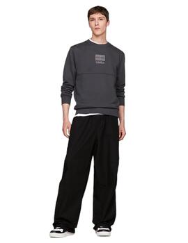 Sudadera Tommy Logo Tonal Hombre Gris