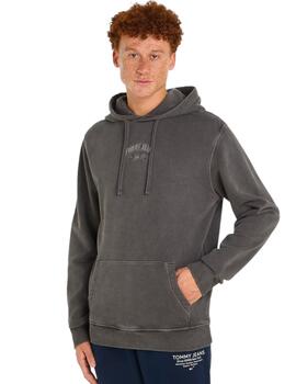 Sudadera Tommy Varsity Hombre Gris