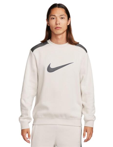 Sudadera Nike Fleece Crewneck Sweatshirt Hombre Beige