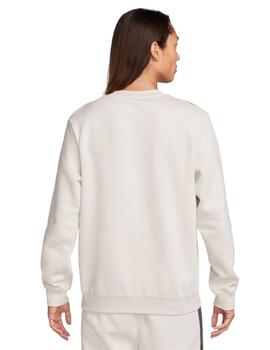 Sudadera Nike Fleece Crewneck Sweatshirt Hombre Beige