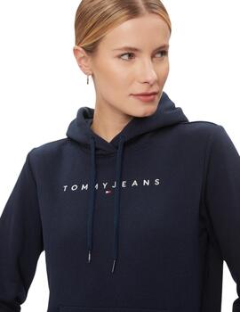 Sudadera Tommy Reg Linear Mujer Marino