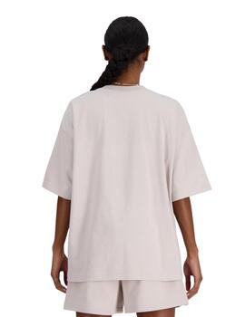 Camiseta New Balance Mujer Crema