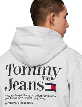 Sudadera Tommy Hilfiger Modern Gráfica Hombre Gris