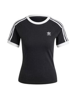 Camiseta Adidas 3 Stripes Slim Mujer Gris