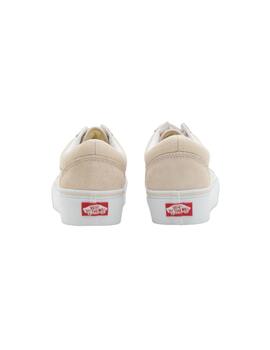  Zapatillas Vans Old Skool Platform Mujer Crema