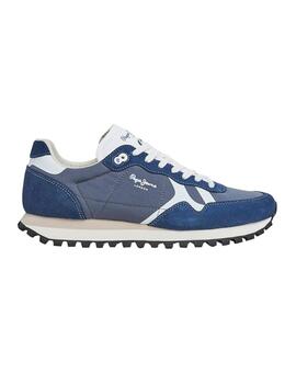 Zapatillas Pepe Jeans Brit On Print Hombre Azul