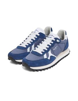 Zapatillas Pepe Jeans Brit On Print Hombre Azul