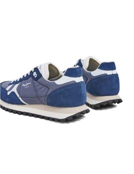 Zapatillas Pepe Jeans Brit On Print Hombre Azul