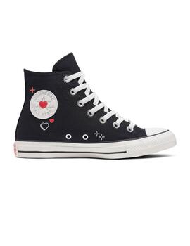 Zapatillas Converse Hi Black Vintage Mujer Negro