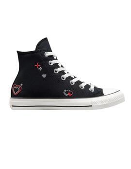 Zapatillas Converse Hi Black Vintage Mujer Negro