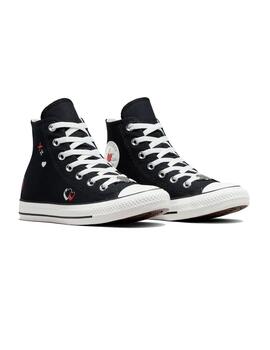 Zapatillas Converse Hi Black Vintage Mujer Negro