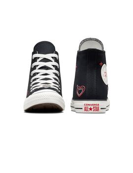 Zapatillas Converse Hi Black Vintage Mujer Negro