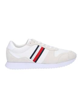 Zapatilla Tommy Runner Evo Mix Hombre Blanco