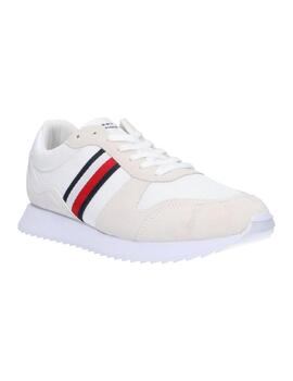 Zapatilla Tommy Runner Evo Mix Hombre Blanco