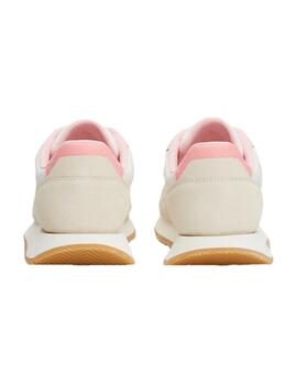 Zapatillas Tommy Eva Runner Mujer Blanco y Rosa