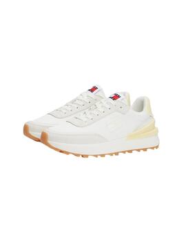 Zapatilla Tommy Tech Runner Blanco y Amarillo