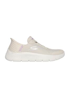 Zapatillas Skechers Slip-ins Go Walk Flex Mujer Beige