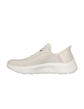 Zapatillas Skechers Slip-ins Go Walk Flex Mujer Beige