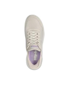 Zapatillas Skechers Slip-ins Go Walk Flex Mujer Beige