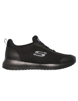 Zapatilla Skechers Work Squad Mujer Negro