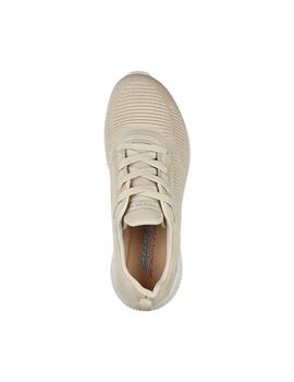 Zapatillas Skechers Bobs Squad Tough Talk Mujer Beige