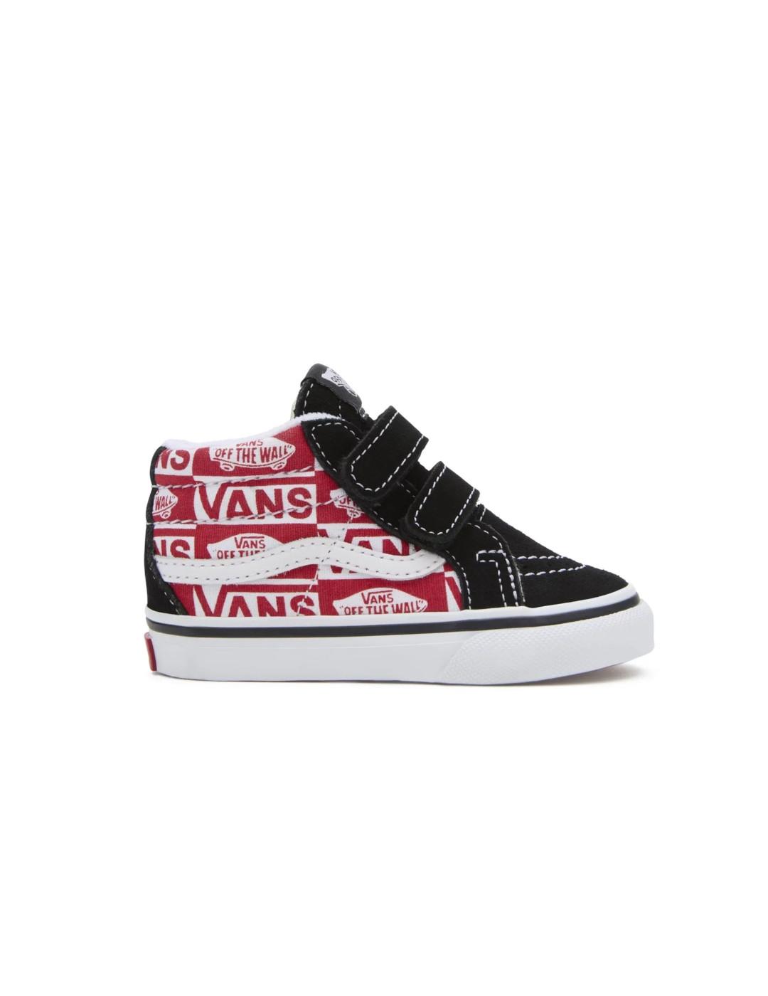 Sk8 Mid Reissue Velcro Nino Rojo