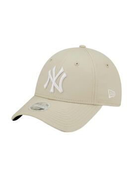 Gorra New Era New York Yankees League Mujer Beige