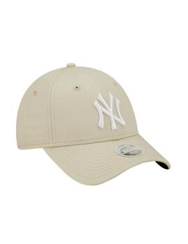 Gorra New Era New York Yankees League Mujer Beige