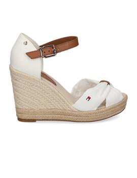 Alpargatas Tommy Basic Open Toehigh Wedge Mujer Beige