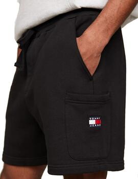 Pantalón Tommy Badge Cargo Hombre Negro