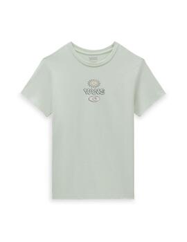 Camiseta Vans Deph Connection BFF Pale Aqua Mujer Verde