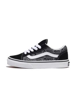 Zapatillas Old Skool Logo Negro/ Gris Junior