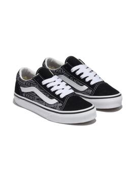 Zapatillas Old Skool Logo Negro/ Gris Junior