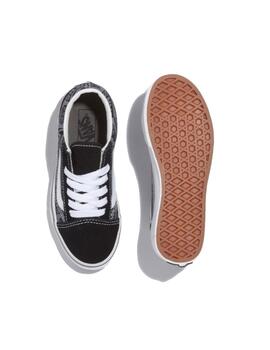 Zapatillas Old Skool Logo Negro/ Gris Junior