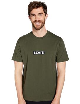 Camiseta Levis Relaxed Fit Tee Hombre Verde Oscuro