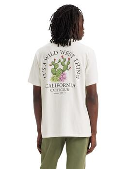 Camiseta Levis Logo Cactus Hombre Beige