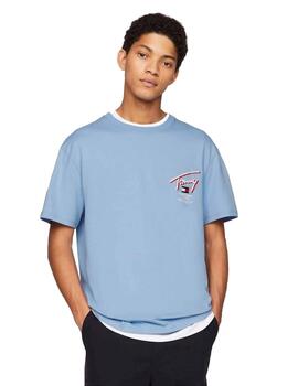 Camiseta Tommy Regular 3D Street Hombre Azul