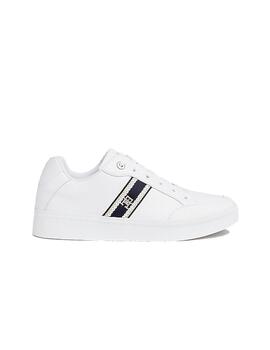 Zapatillas Tommy Webbing Court Mujer Blanco