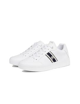 Zapatillas Tommy Webbing Court Mujer Blanco