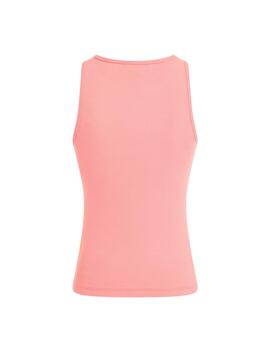 Camiseta Tommy Essential Rib TA Mujer Rosa